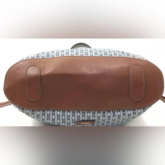 Fossil Blue and Brown Geometric Pattern Bags - Picture 3 of 9